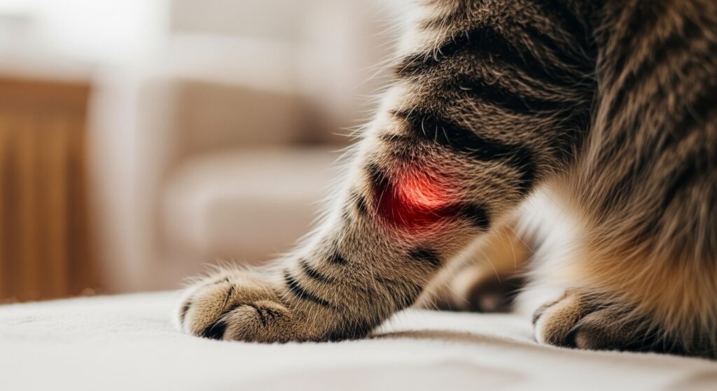 猫が関節炎になっているイメージ