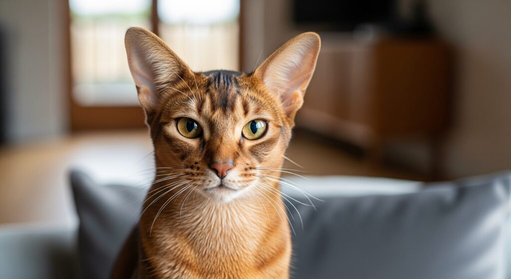 アビシニアンを正面から見た写真