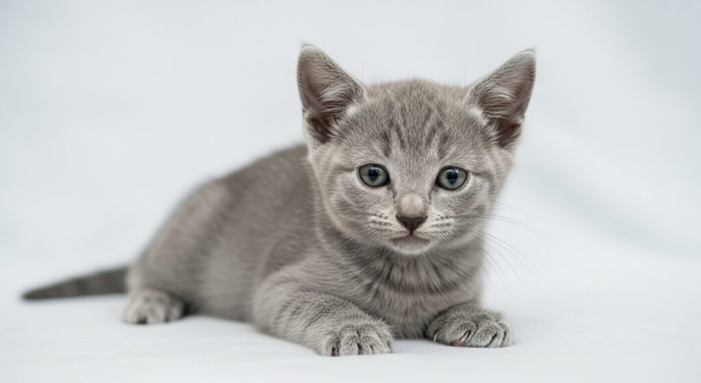 ロシアンブルーの子猫